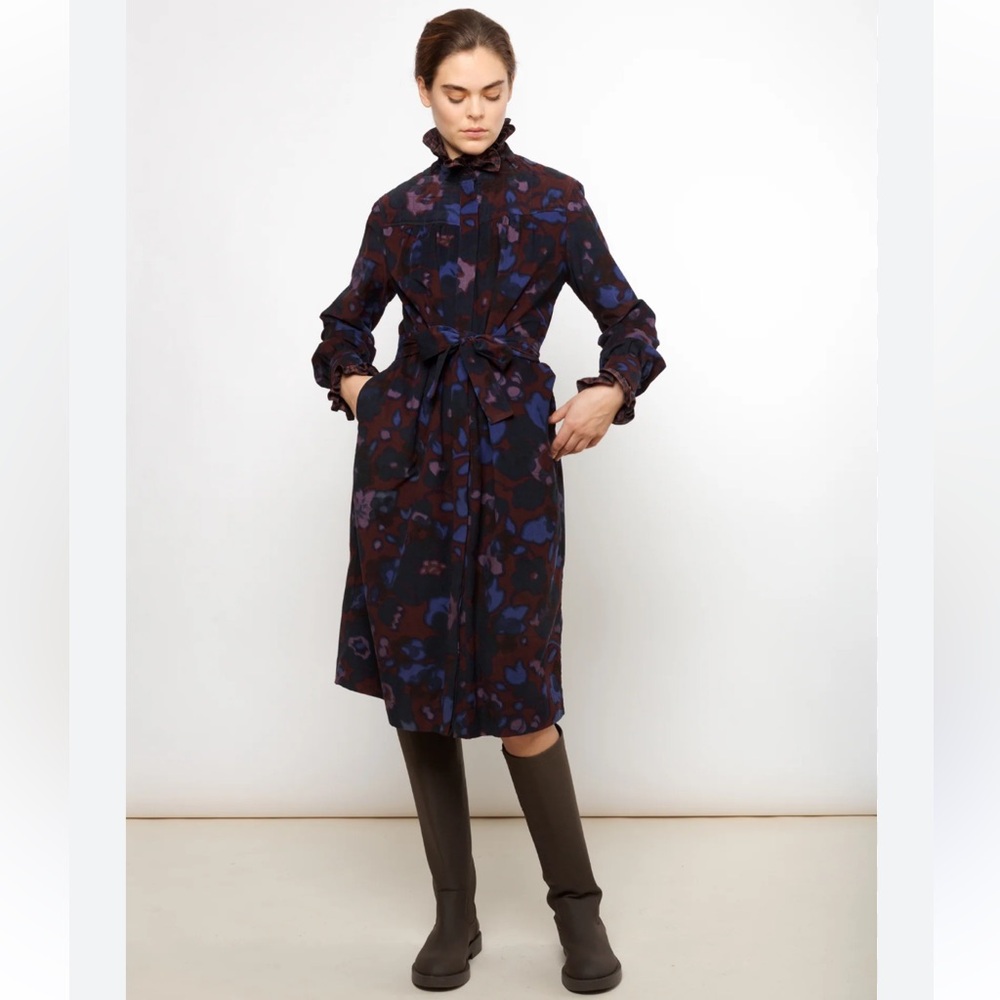 NWT APOF A Piece Of Favorite Mona Dress In Pinwale Corduroy Floral Small S